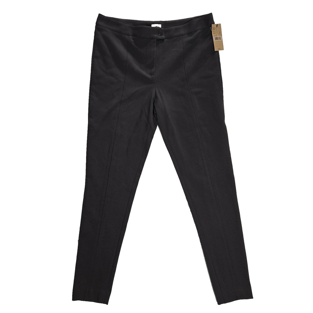 NWT DANIEL CREMIEUX Brown Flat Front Women's Ponte Front-Seam Slim Pants